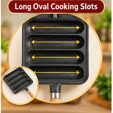 4 Cavity Cast Iron Non Stick Cooking Pan (CKW4)