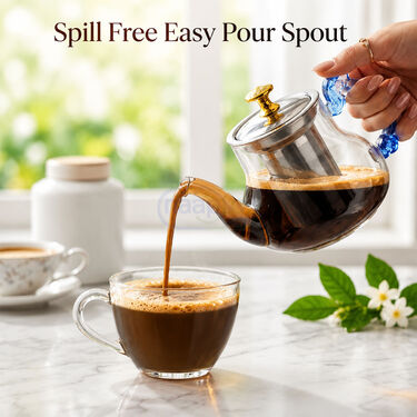 Heat-Resistant Glass Tea Pot With Stainless Steel Filter (GTP)
