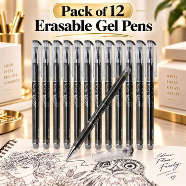 Pack of 12 Erasable Gel Pens (STA12)