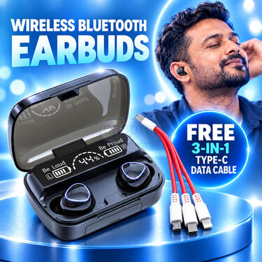 Wireless Bluetooth Earbuds With Free 3 Type C Fast Charging Cable (TWS61A)