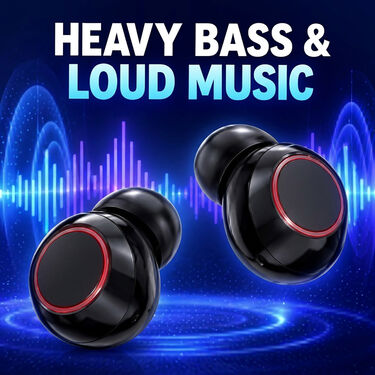 Wireless Bluetooth Earbuds with Free RGB 3-In-1 Type-C Fast Charging Cable (TWS121)