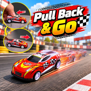 Pack of 6 Pull-Back Metal Cars (RC10)