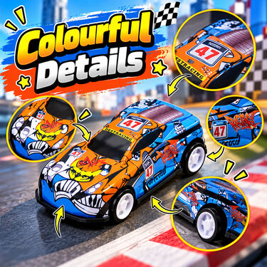 Pack of 6 Pull-Back Metal Cars (RC10)