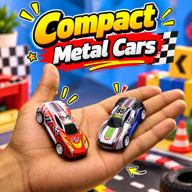 Pack of 6 Pull-Back Metal Cars (RC10)