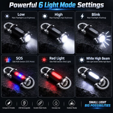Rechargeable Bright Keychain Flashlight with Power Bank (LL93)