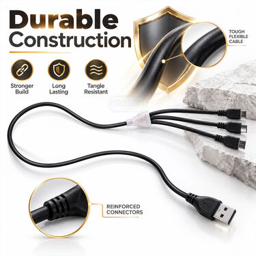 Super Fast 3-in-1 Charging Cable with RGB Light (CDC41)