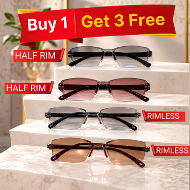 Bifocal Coloured Adaptive Power Reading Glasses Buy 1 Get 3 Free (4BOC7RG2)