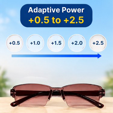 Bifocal Coloured Adaptive Power Reading Glasses Buy 1 Get 3 Free (4BOC7RG2)