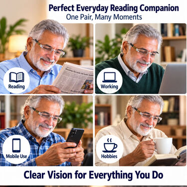 Rimless Adaptive Power Reading Glasses Buy 1 Get 2 Free (3ORG53)