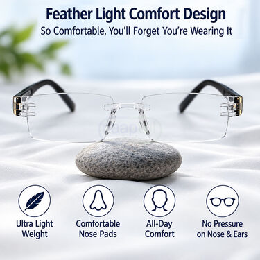 Rimless Adaptive Power Reading Glasses Buy 1 Get 2 Free (3ORG53)
