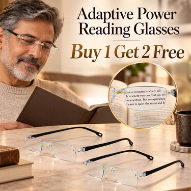 Rimless Adaptive Power Reading Glasses Buy 1 Get 2 Free (3ORG54)