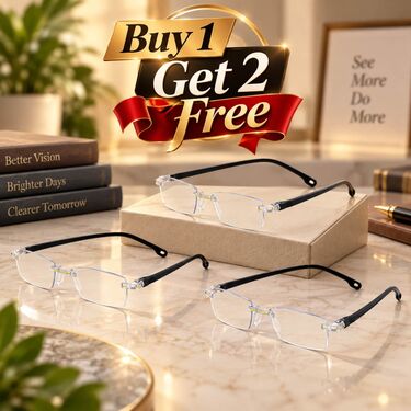 Rimless Adaptive Power Reading Glasses Buy 1 Get 2 Free (3ORG54)