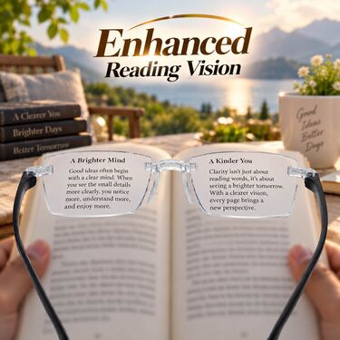Rimless Adaptive Power Reading Glasses Buy 1 Get 2 Free (3ORG54)