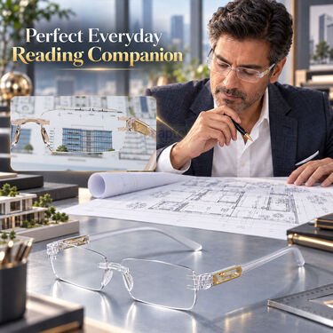 Rimless Adaptive Power Reading Glasses Buy 1 Get 3 Free (4ORG58)