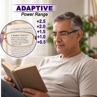 Foldable Metal Adaptive Power Reading Glasses (FORGM7)