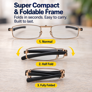 Foldable Metal Adaptive Power Reading Glasses (FORGM7)