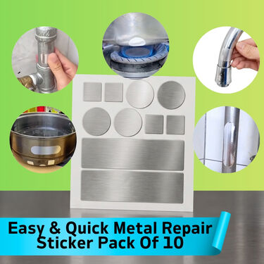 Easy & Quick Metal Repair Sticker Pack Of 10 (SAN6)