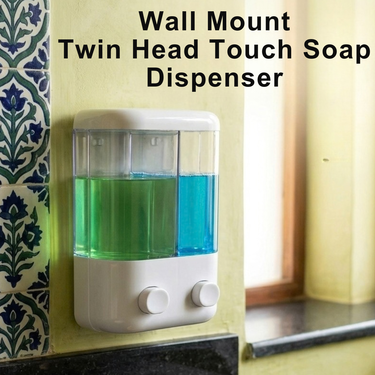 Wall Mount Dual Liquid Transparent Soap Dispenser(SAN12)