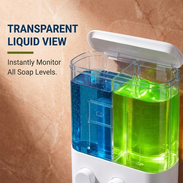 Wall Mount Dual Liquid Transparent Soap Dispenser(SAN12)
