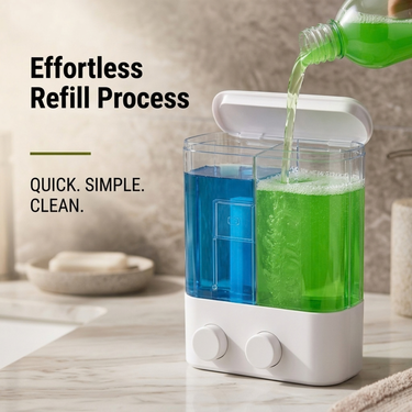 Wall Mount Dual Liquid Transparent Soap Dispenser(SAN12)