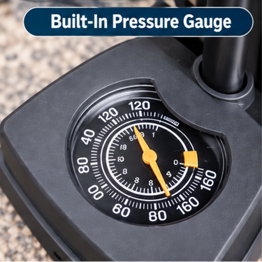 High Pressure Dual Power Foot Air Pump with Gauge (BKU1)