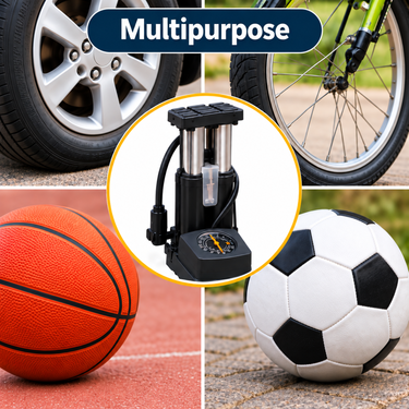 High Pressure Dual Power Foot Air Pump with Gauge (BKU1)