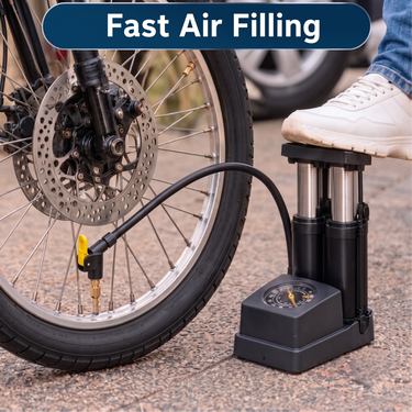 High Pressure Dual Power Foot Air Pump with Gauge (BKU1)