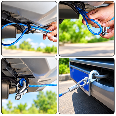 Heavy Duty Steel Wire Emergency Car Towing Cable (CAU1)