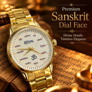 Mens Vedic Sanskrit Golden Watch (MGW11)