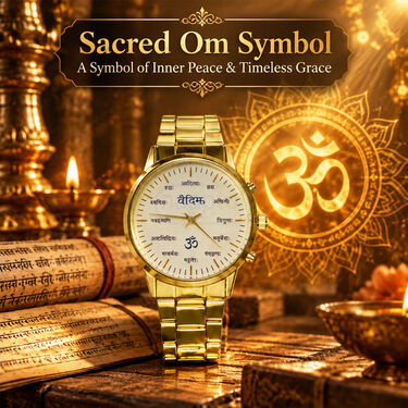 Mens Vedic Sanskrit Golden Watch (MGW11)