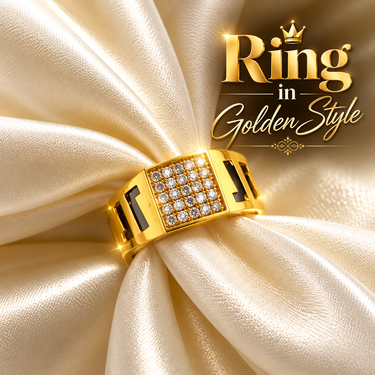 Golden Watch + 2 Golden Chain + Bracelet + Ring (MGW2CBR26)