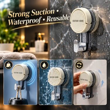 Pack Of 2 Reusable Hook With Free 10 Adhesive Hooks (SAN7)