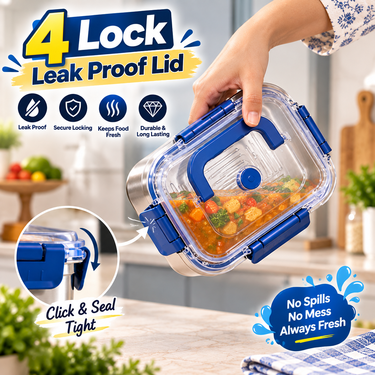 1800ml Steel Microwaveable Storage Container- Buy 1 Get 1 Free (SMC2)