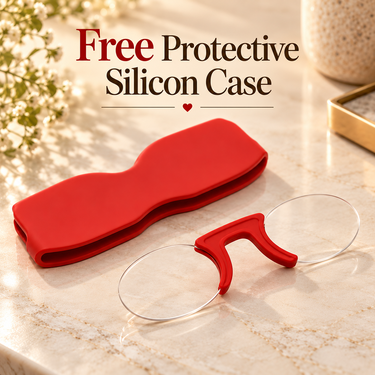 Nose Clip Adaptive Power Reading Glasses with Free Silicon Case (ORG62)