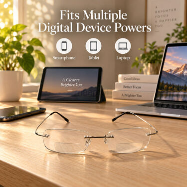 Fully Flexible Bifocal Adaptive Power Reading Glasses (BORG63)