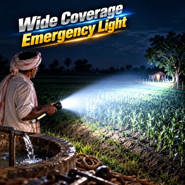 2 In 1 Rechargeable Big Kisan Torch & Emergency Light (LL95)