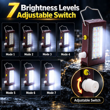 Metal Solar Rechargeable Emergency Light (LL97)