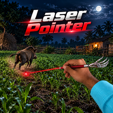 Stainless Steel Heavy Duty Telescopic Torch with Laser (PCP4)