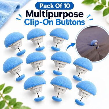 Pack of 10 Multipurpose Clip On Buttons (SEM13)