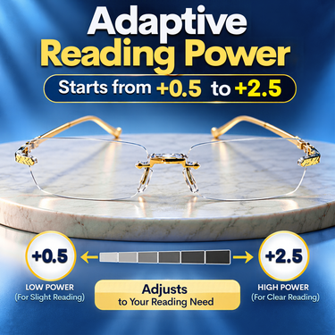 Rimless Adaptive Power Reading Glasses Buy 1 Get 2 Free (3ORG65)