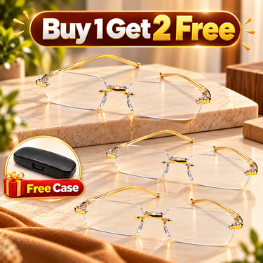 Rimless Adaptive Power Reading Glasses Buy 1 Get 2 Free (3ORG65)