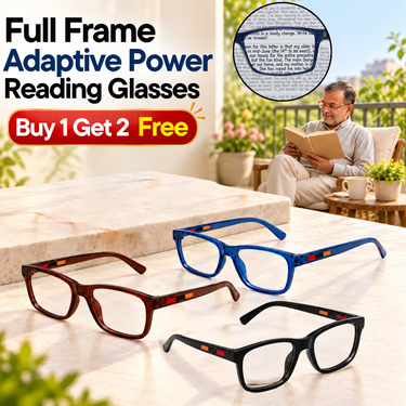 Full Frame Adaptive Power Reading Glasses Buy 1 Get 2 Free (3ORG56)