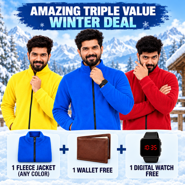Pick Any 1 Fleece Jacket with Digital Watch And Wallet Free (1FJ18)