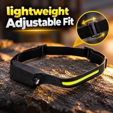 Rechargeable LED Headlamp With Gesture Control (LL98)