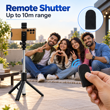 Portable Metal Tripod With Remote Shutter And Light (ELA21)