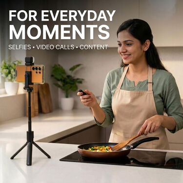 Portable Metal Tripod With Remote Shutter And Light (ELA21)