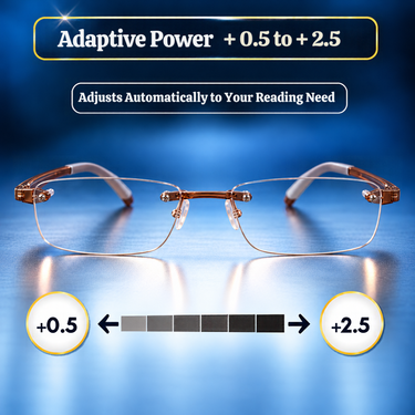 Premium Rimless Adaptive Power Reading Glasses (ORG67)