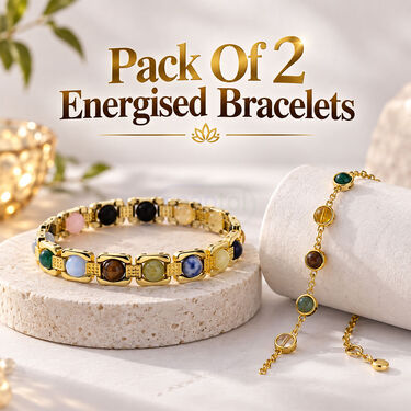 7 Chakras Bracelet With Free Dhan Yog Bracelet (SJB27)
