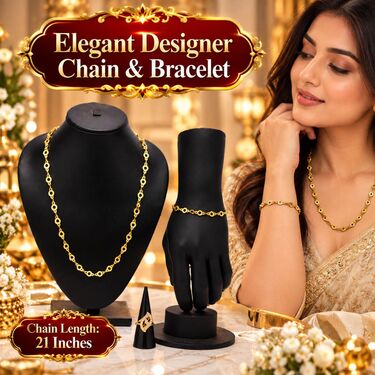 2 Ladies Chain + 2 Bracelet With Free Ring (WJ23)