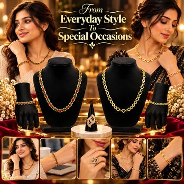 2 Ladies Chain + 2 Bracelet With Free Ring (WJ23)